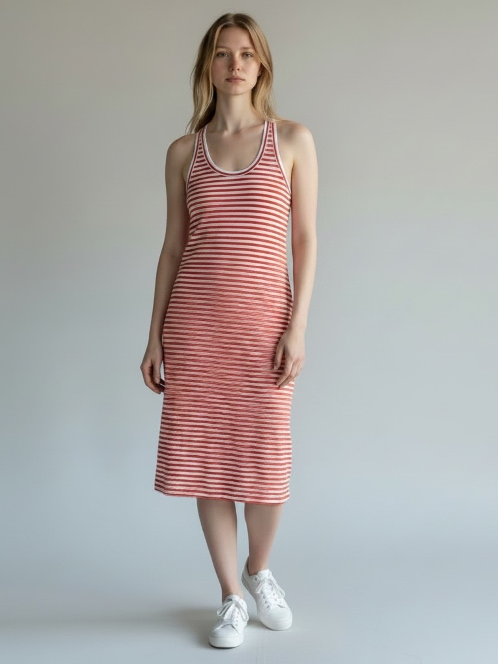 J. Crew Red and White Striped dress | size Medium